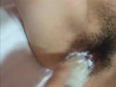 韓国人, 穴開きパンティ, ストッキング, 三人, おもちゃ