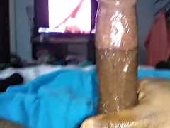 BLACK VERBAL DADDY watches porn while you worship his cock