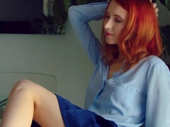 Béant, Masturbation, Chatte, Rousse roux, Chaussures, Solo, Nénés, Mouillée