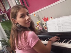 Nana, Beauté, Gros seins, Sucer une bite, Brunette brune, Queue, Pov, Adolescente