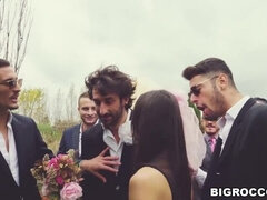 Wedding guests rough Ass gangbang