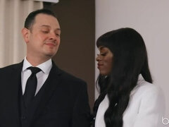 Negro, Estilo perrito, Atragantadas, Besar, Lencería, Monstruo, Pequeña, Coño