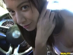 デカ尻, デカチン, 茶髪の, 車, バック, 自然山雀, ハメ撮り, ティーン