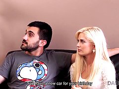 Candee Licious seduces her stepdad with dirty talk & a hard fuck