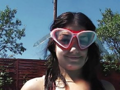Bikini, Braunhaarige, Europäisch, Russisch, Dusche, Erotischer film, Jungendliche (18+), Unter wasser