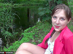 ぽっちゃり, フェラチオ, ぽちゃ, アウトドア, オマンコ, フェラする, ティーン