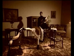 お尻, 美女, メイド, お仕置き, レトロ, スパンキング, ティーン, オッパイの