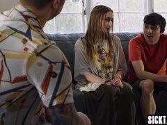 Blondine, Gruppe, Hardcore, Pornostars, Rau, Ablutschen, Taboo, Titten