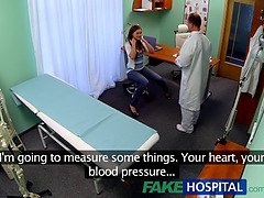 Tina Kay gets her big boobs drilled by a horny doctor in a fake hospital