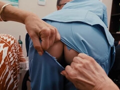 18 años, Tetas grandes, Rubia, Vestido, Inserción, Maduro, Enfermera, Adolescente