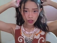 18, アジア人, デカチン, フェラチオ, フェラする, タトゥー, ティーン, オッパイの