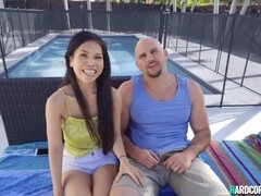 Aziatisch, Pijpbeurt, Sperma shot, Sperma in gezicht, Vriendin, Klein, Realiteit, Zuigen