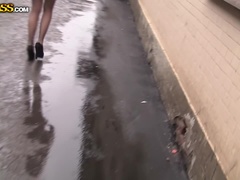 Faciale, Argent, Jarretelles, Plan cul à trois