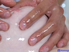 Schönheit, Grosse titten, Blasen, Fingern, Handjob, Massage, Muschi, Nass