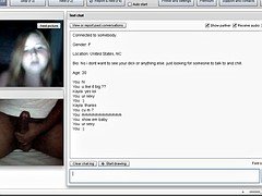 Chatroulette:  Cumshot with a Hot Busty Blond