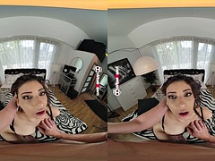 Tridimensionnel, Grosse bite, Tir de sperme, Gode, Extrême, Fille latino, Pov, Nénés