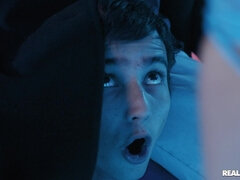 Teenage guys fuck mature stripper Luna Star