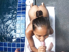 Amateur, Asiático, Culo grande, Mamada, Piscina, Pov, Adolescente, Tailandés