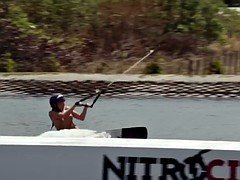Curvy badass babes try out wake boarding