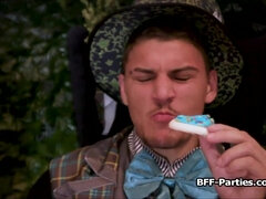 18, デカチン, フェラチオ, チン, フォアサム, グループ, ハードコア, コキ