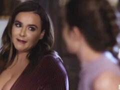 Attrapée, Fille, Hd, Léchez, Maman, Chatte, Belle mère, Tabou