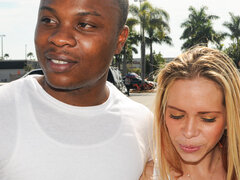 18 ans, Noire, Blonde, Queue, Interracial, Fille latino, Adolescente