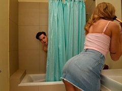 お尻, ブロンド, フェラチオ, 捕まる, バック, 人形, 手コキする, ティーン