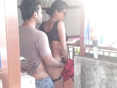 Pareja, Hablar sucio, Sexo duro, Indio, Al aire libre, Coño