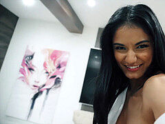 Mamada, Pies, Masturbacion con pies, Novia, Flaco