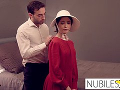 Nervous Handmaid Gets Filled With Cum