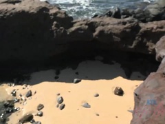 Leie, Bad, Bikini, Blondine, Freundin, Masturbation, Muschi, Rasiert