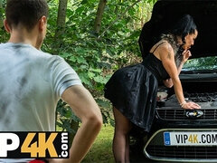 Grote lul, Bruinharig, Rondborstig, Auto, Man die toekijkt, Hd, Man, Kousen