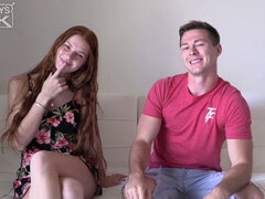 お尻, チン, バック, 赤毛, ガリガリ, フェラする, ティーン, オッパイの