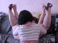 Leie, Wohlbeleibte schöne frauen, Pummelig, Fett, Faustfick, Behaart, Lecken, Russisch