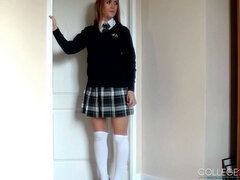 Captivating side piece's college girl action