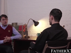 FatherXXX.com - Catholic twink tempted by priest's vow of celibacy, ends in raw church sex