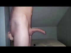 Cumming with a dildo in his ass