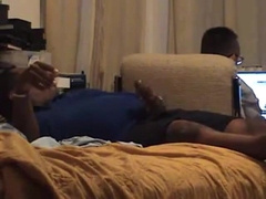 Jerk off behind pc repair man 2