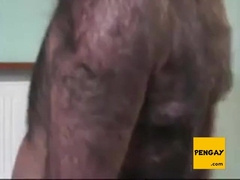 Fur covered Father Drains His Beef whistle