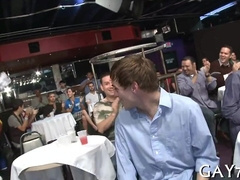 Watch this hot dude get a facial from a fountain of hot babes