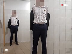 Security Guard , strip and cum big cock