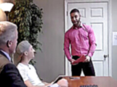 Lads, faggot, muscle threesome