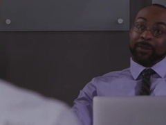 Hot guy fucks a black gay boss on job interview