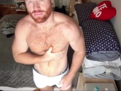 Ginger Hunk Seth Forena Bed Jerks his Cock Until He Cums