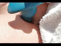 Sunbath Outdoor with Anal Toy