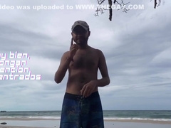 Risky Spanish Anatomy Class At The Beach