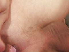 hairy twink gapes with a glass plug