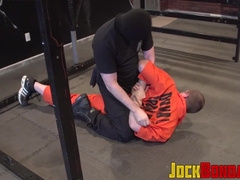 Andre Hardy explores the body of Dire Callahan and jolts him with the stun baton