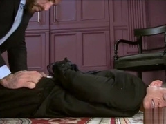 MAP Suited spy bound and worked over