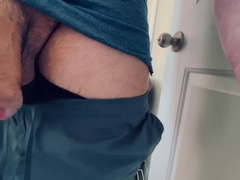 A Beefstick Stringing Up Out at Home